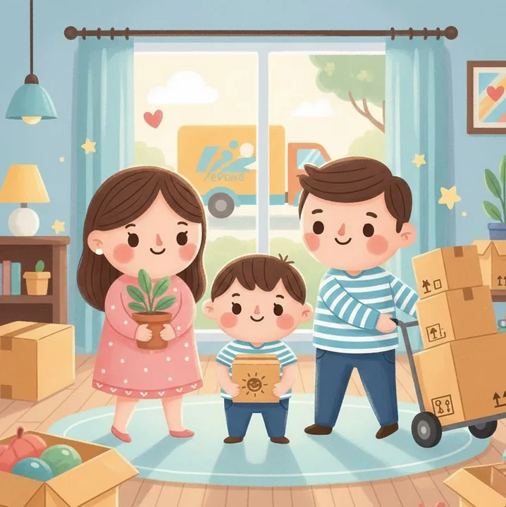 dessin de demenagement