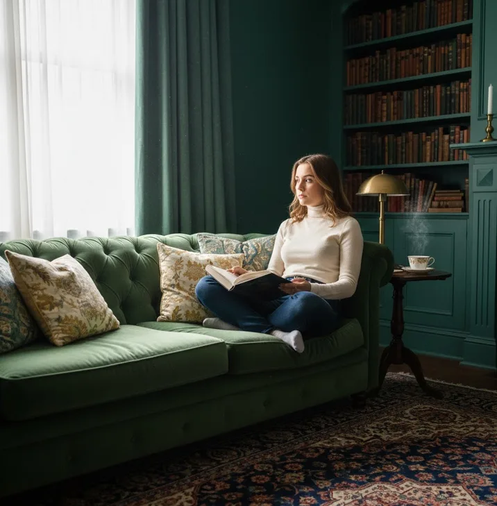 salon couleur vert d'eau