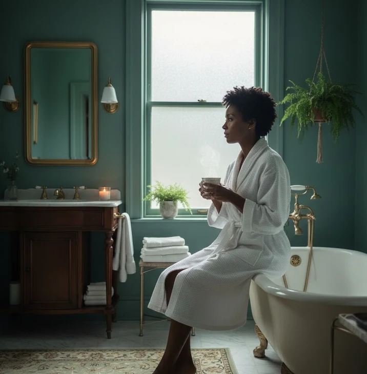 salle de bain couleur vert d'eau