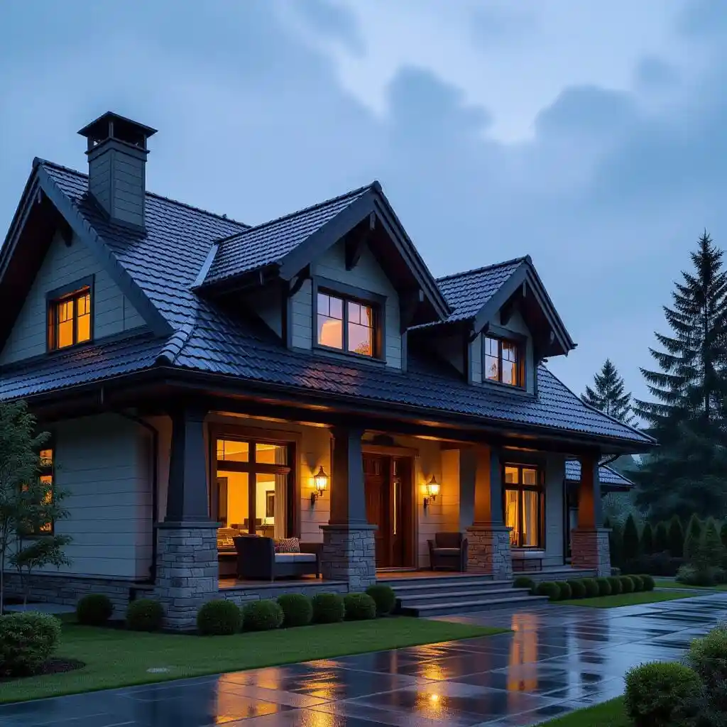 Toiture de maison illustrant ses fonctions principales : protection, isolation et étanchéité