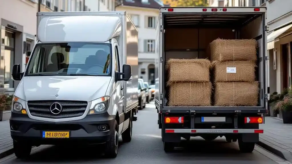 Comparaison de deux types de camions pour déménagement.